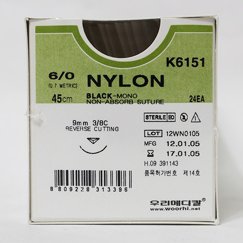 ブラックナイロン6-0(K6151)