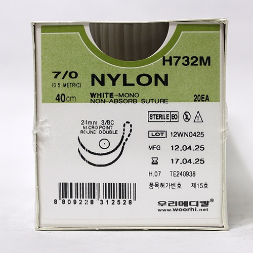 埋没法室、ホワイトナイロン7-0（H732M他）