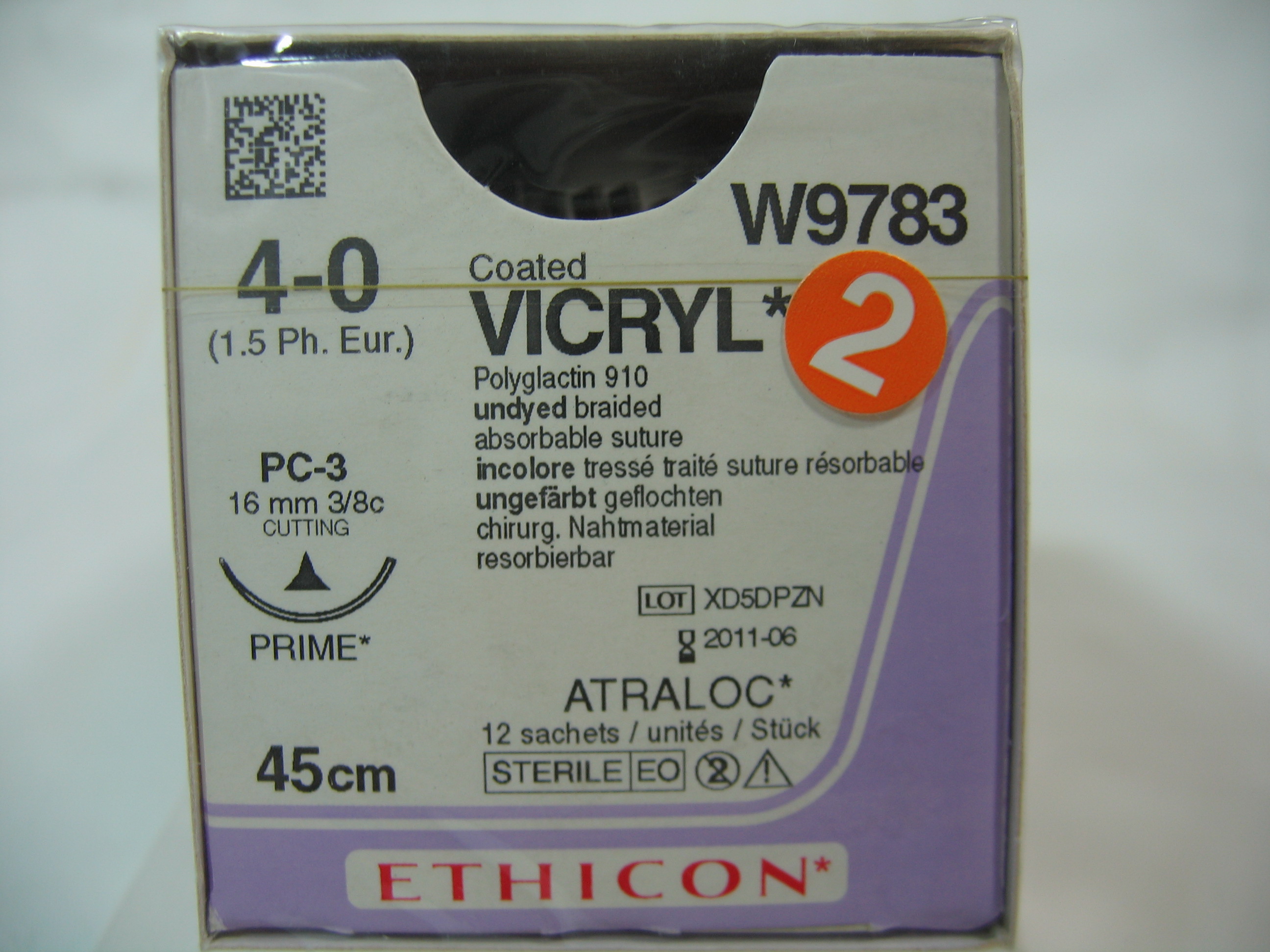 バイクリル(vicryl) 4/0