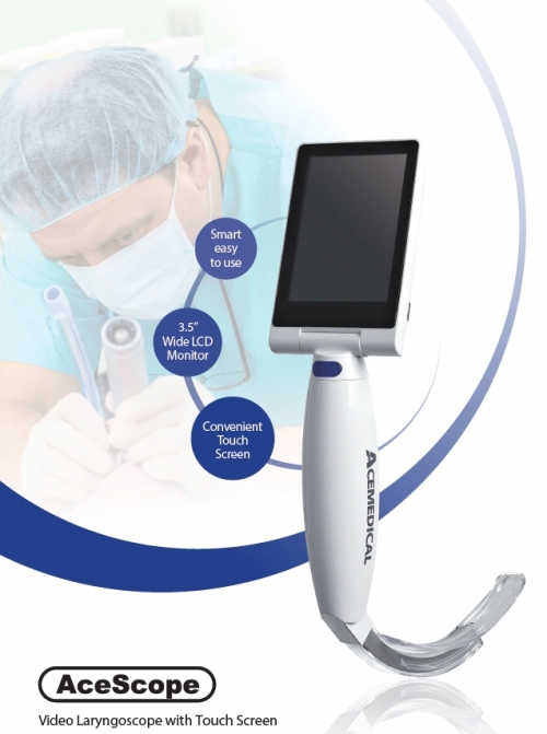 ACE Scope+ 3番ブレード付き（ビデオ喉頭鏡,専用ブレード）