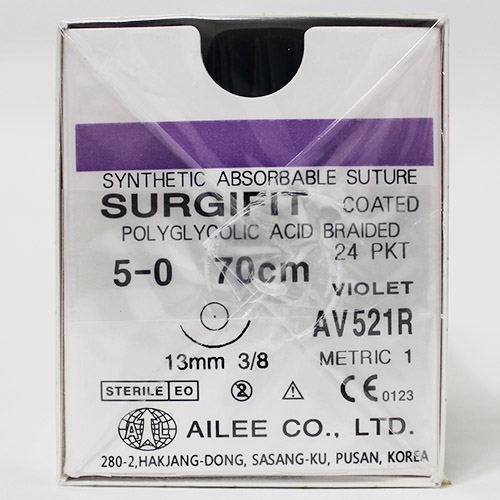 サージフィート5-0（AV521他）,溶ける糸,surgifit 5/0,バイクリル
